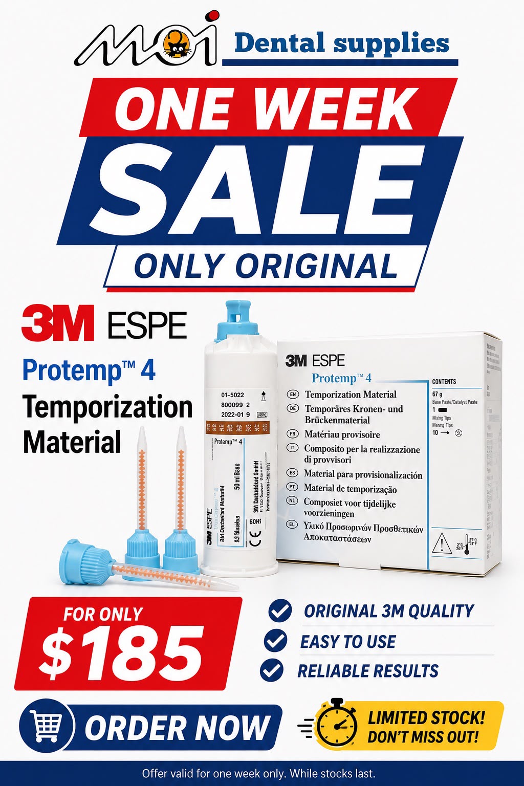 3M Protemp 4 A2/A3 50ml cartridge with 16 tips included