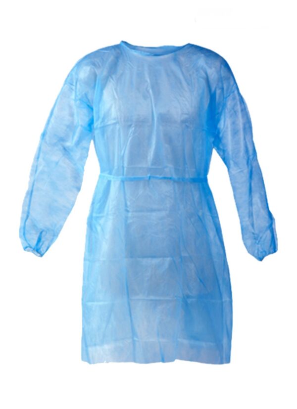 Disposable Isolation Gown – Elastic Cuff Blue (pack of 3)
