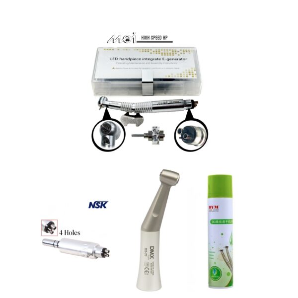 Complete Handpiece & Air Motor Bundle — High-Speed, Slow-Speed & Lubricant