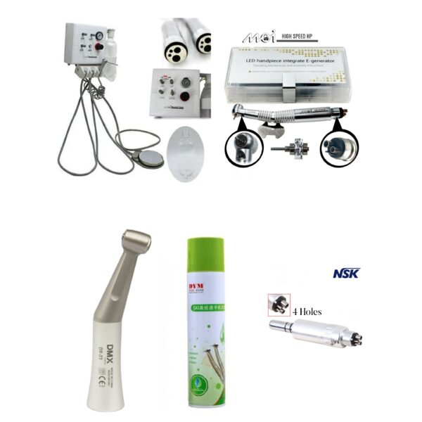 Complete Operatory Attachment Bundle — Wall Unit + Handpieces + Lubricant