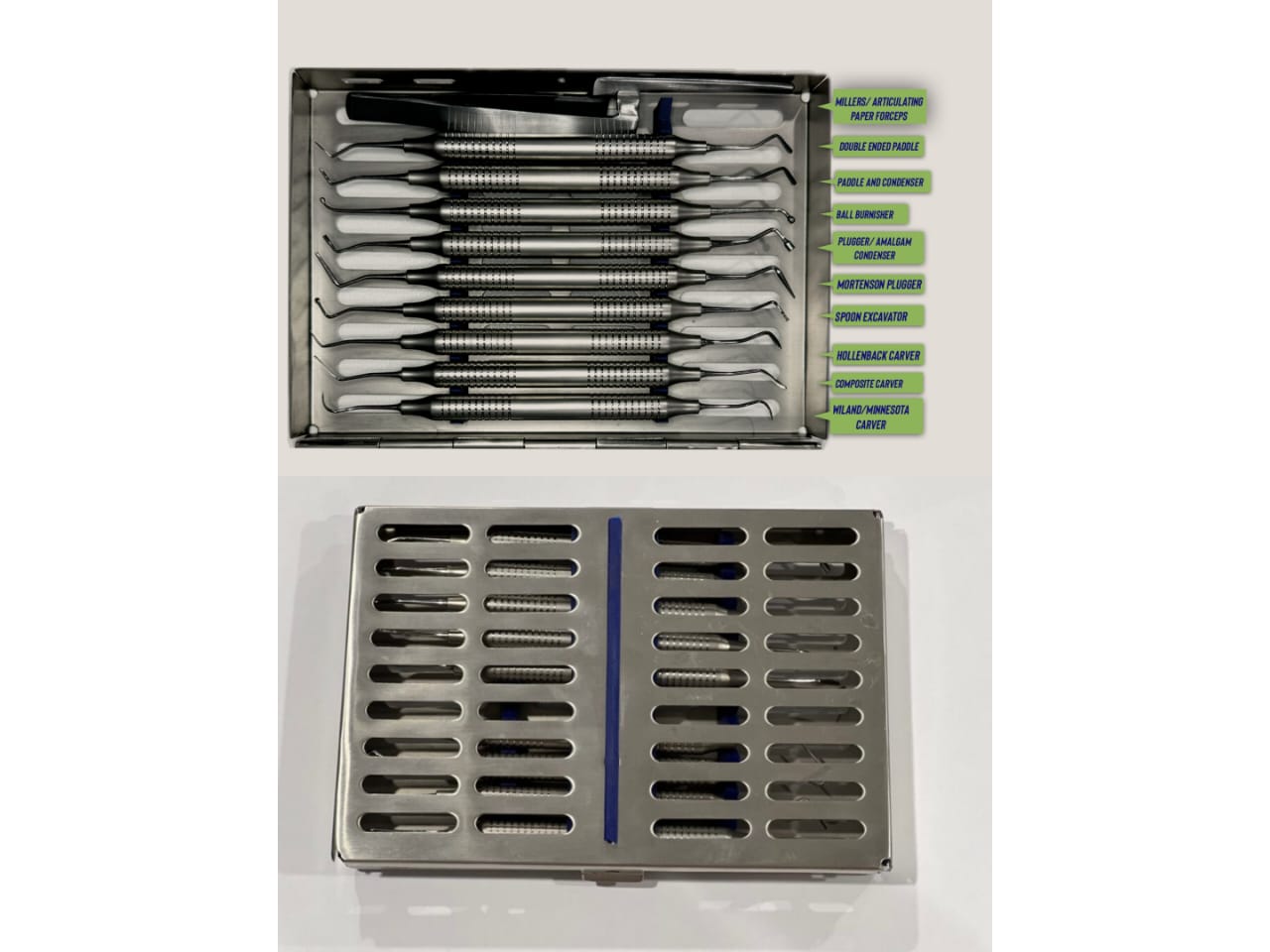 10 Restorative Instruments includes a metal cassette