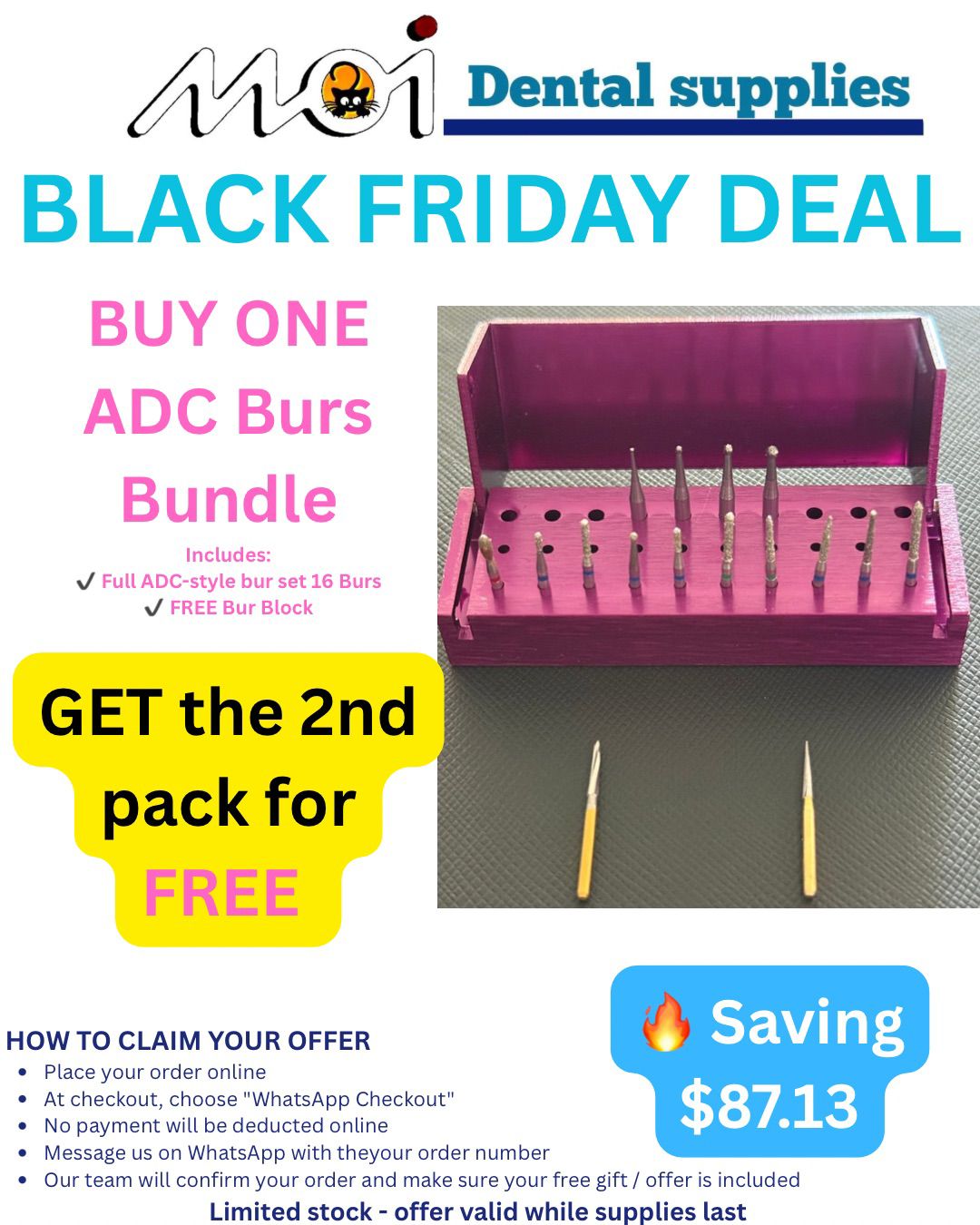 Buy 1 Set of ADC Burs Bundle — Get the Second Set FREE