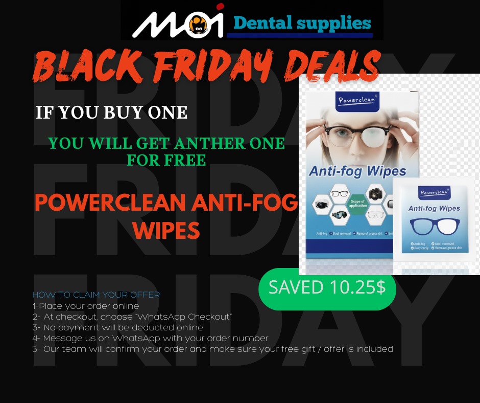 Powerclean Anti-Fog Wipes (10pcs)+Another pack FREE