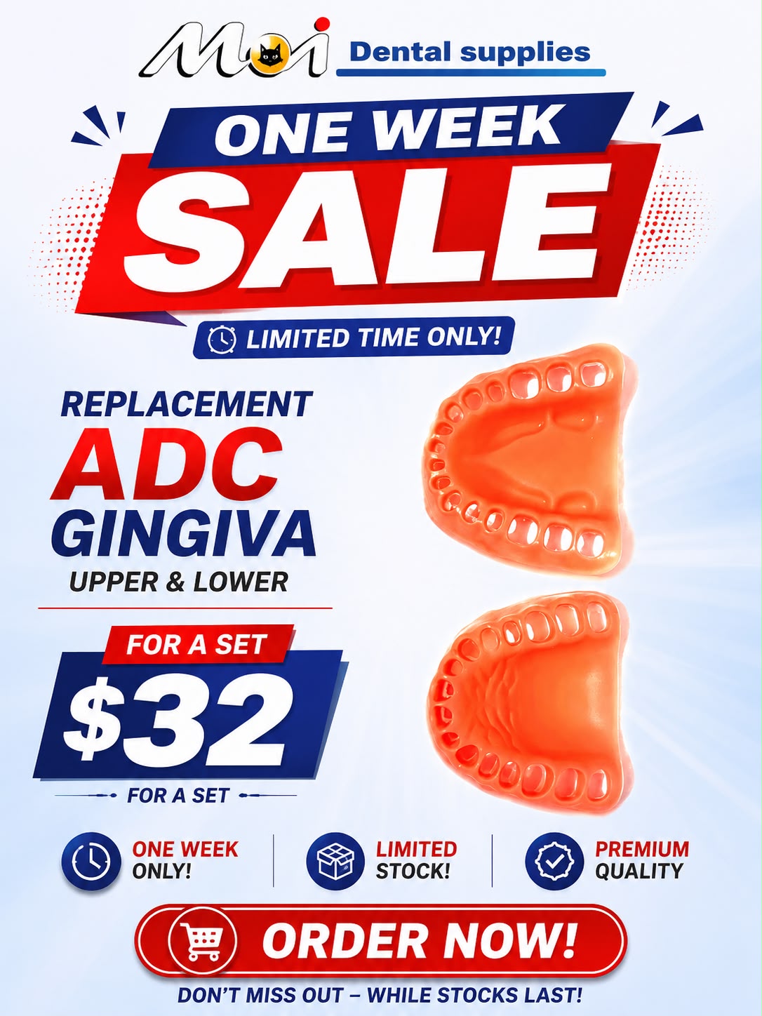 ADC Replacement Pink Gingivae – Upper & Lower Options Available - Image 6
