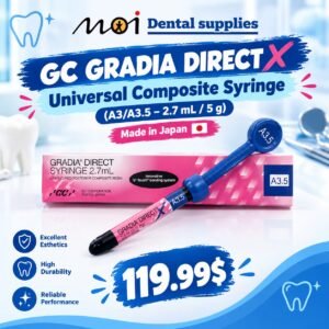 GC GRADIA DIRECT X – Universal Composite Syringe (A3/A3.5 – 2.7 mL / 5 g) Made in Japan